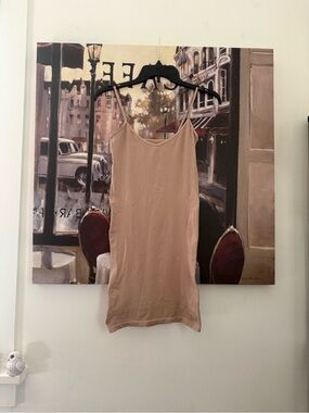 Free People Beige Slip Mini Dress